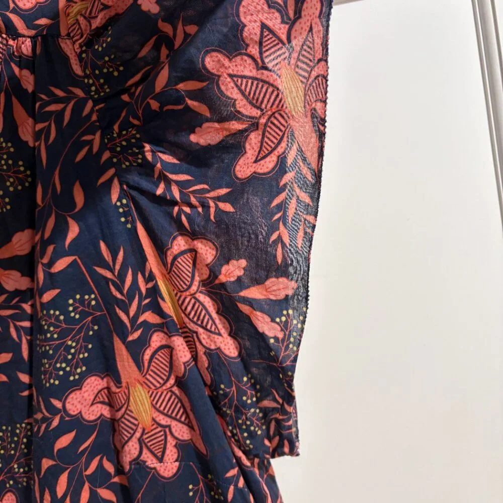 Women's - Trovata - Floral Ruffle Midi Dress - Birds of Paradis Kristi - Picture 13 of 14